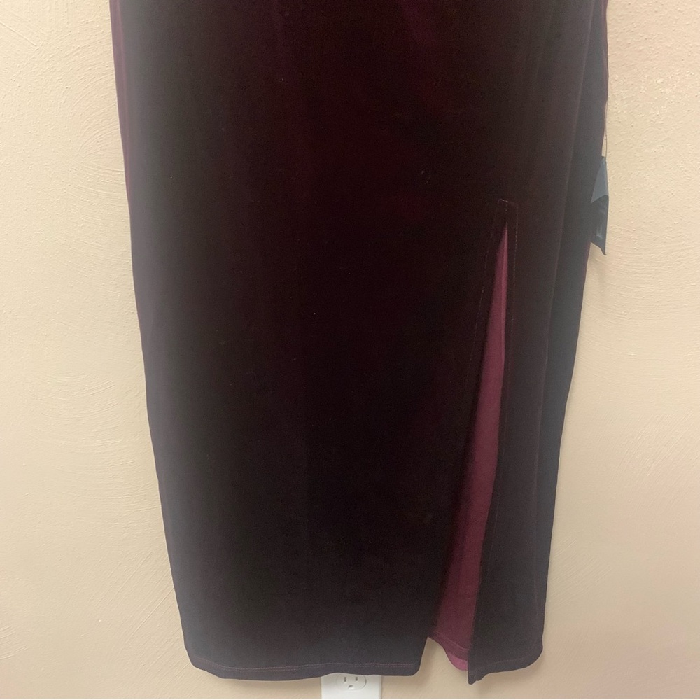 Lulu's Deep Wine Strapless Midi Dress - Picture 6 of 11